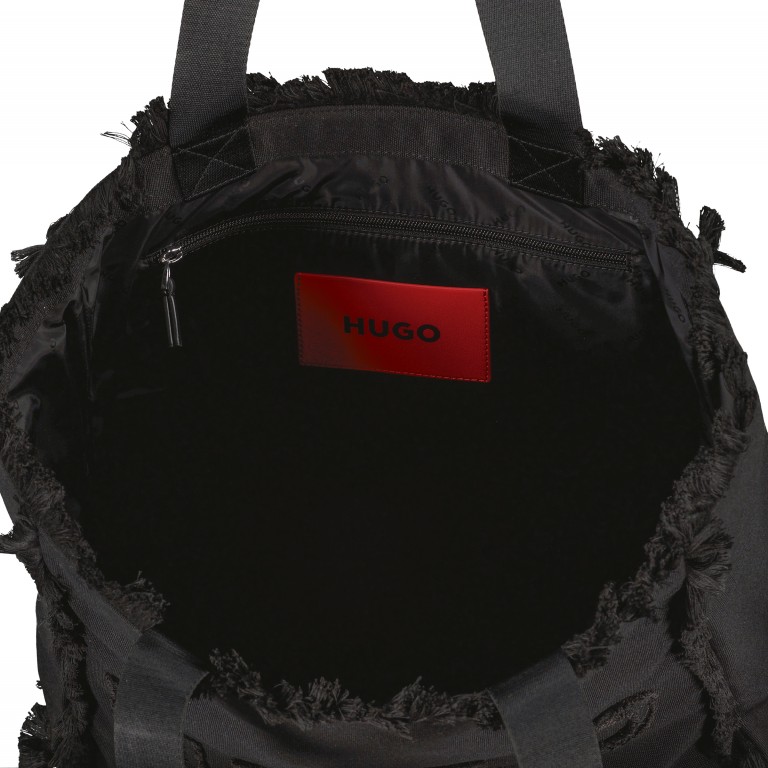 Shopper Becky Tote Bag, Farbe: schwarz, grau, Marke: HUGO, Abmessungen in cm: 35x34x15, Bild 5 von 5