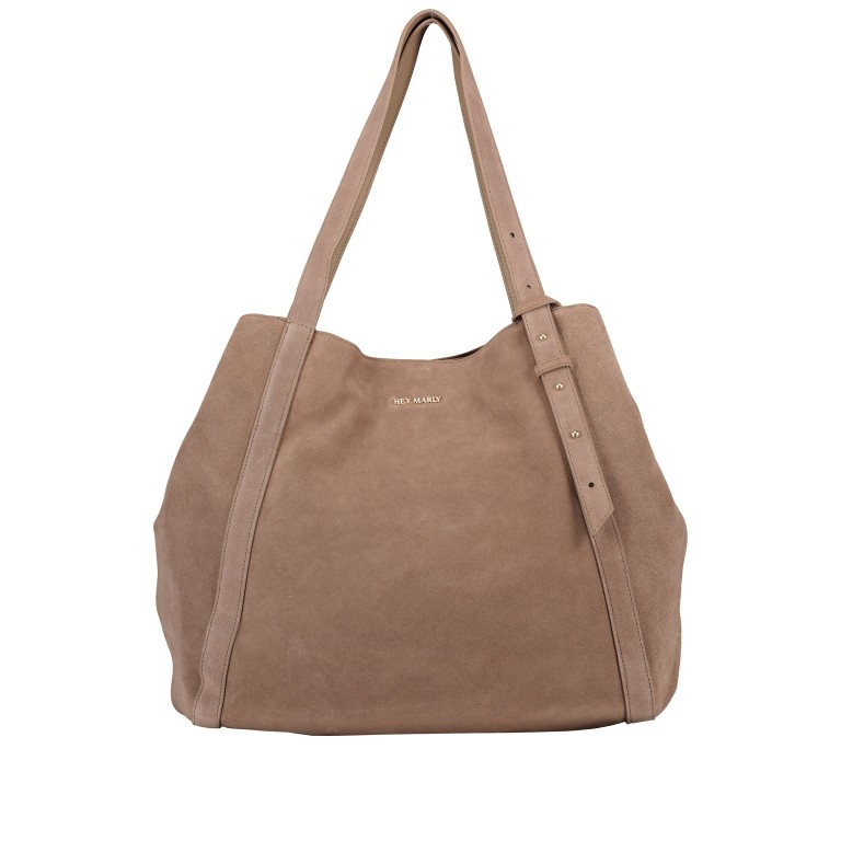 Shopper Pretty Wonder Suede L variabel in der Form, Farbe: grau, taupe/khaki, Marke: Hey Marly, Abmessungen in cm: 58x43x20, Bild 1 von 6