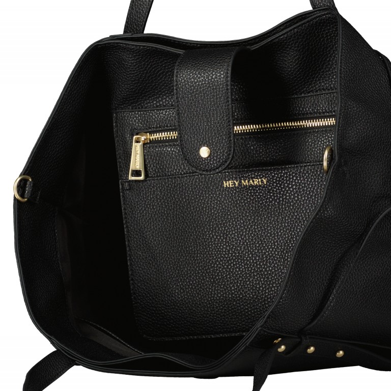 Shopper Pretty Wonder M variabel in der Form, Farbe: schwarz, cognac, beige, Marke: Hey Marly, Abmessungen in cm: 50x31x10, Bild 6 von 6