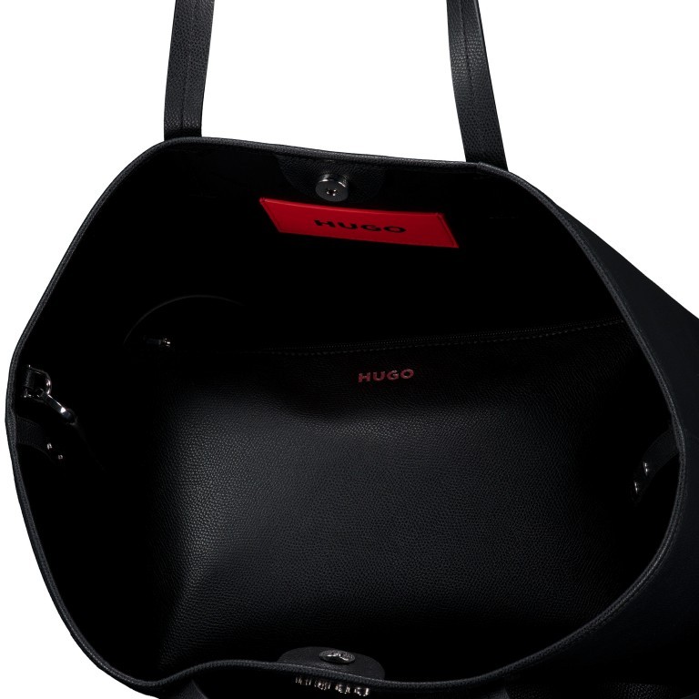 Shopper Chris variabel in der Form, Farbe: schwarz, beige, Marke: HUGO, Abmessungen in cm: 40x31.5x17.5, Bild 5 von 5