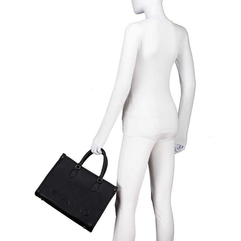 Handtasche Rised Relove Recycle, Farbe: schwarz, beige, Marke: Valentino Bags, Abmessungen in cm: 33.5x25x15, Bild 4 von 7