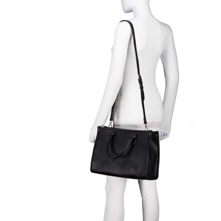 Handtasche Rised Relove Recycle, Farbe: schwarz, beige, Marke: Valentino Bags, Abmessungen in cm: 33.5x25x15, Bild 5 von 7