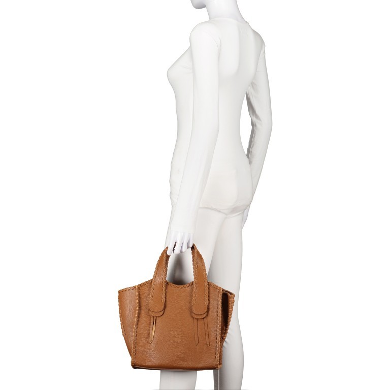 Handtasche mit herausnehmbarer Tasche, Marke: Hausfelder Manufaktur, Abmessungen in cm: 26x26x12, Bild 4 von 8