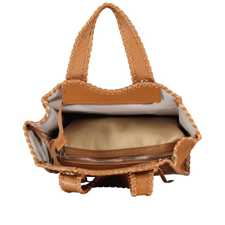 Handtasche mit herausnehmbarer Tasche, Marke: Hausfelder Manufaktur, Abmessungen in cm: 26x26x12, Bild 7 von 8