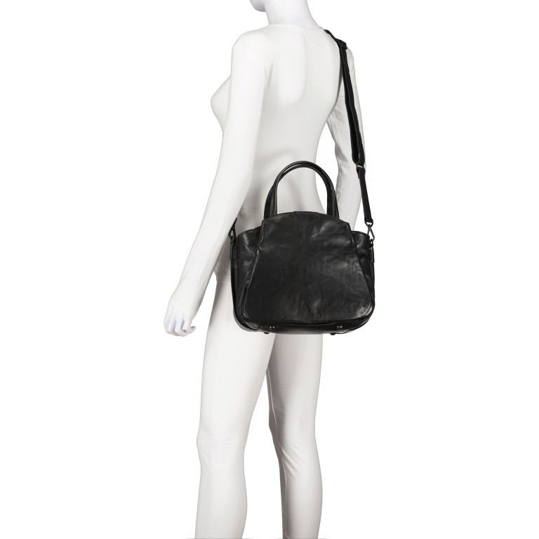 Handtasche Grandma's Luxury Club Mrs. Chiffon Pie, Farbe: schwarz, grau, blau/petrol, cognac, beige, Marke: Aunts & Uncles, Abmessungen in cm: 33x25x12.5, Bild 7 von 11