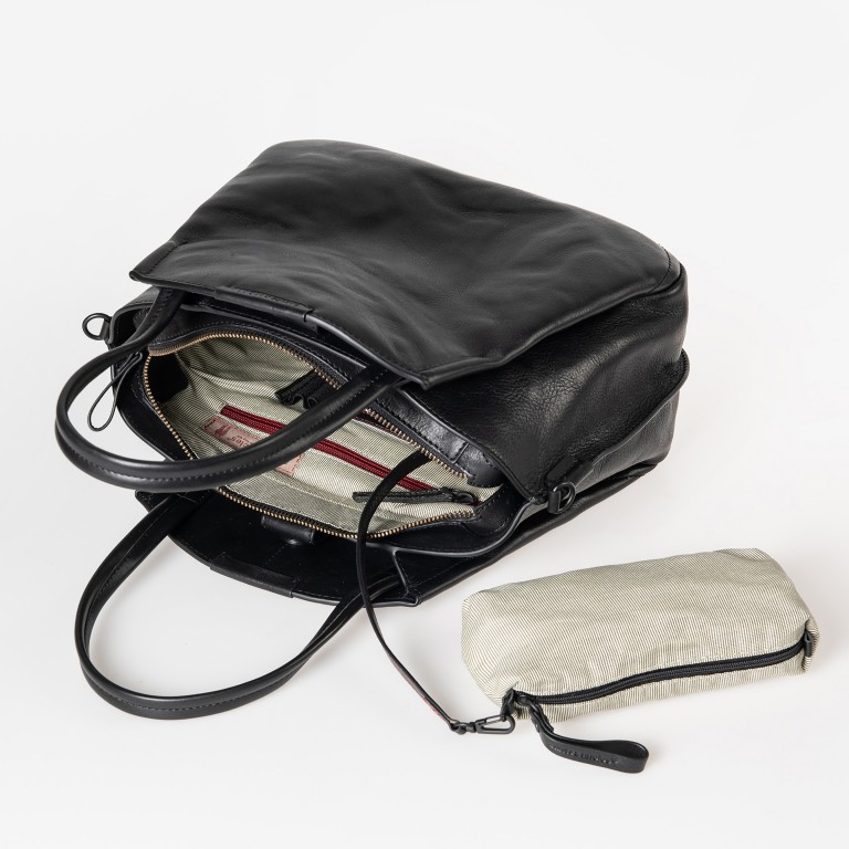Handtasche Grandma's Luxury Club Mrs. Chiffon Pie, Farbe: schwarz, grau, blau/petrol, cognac, beige, Marke: Aunts & Uncles, Abmessungen in cm: 33x25x12.5, Bild 8 von 11
