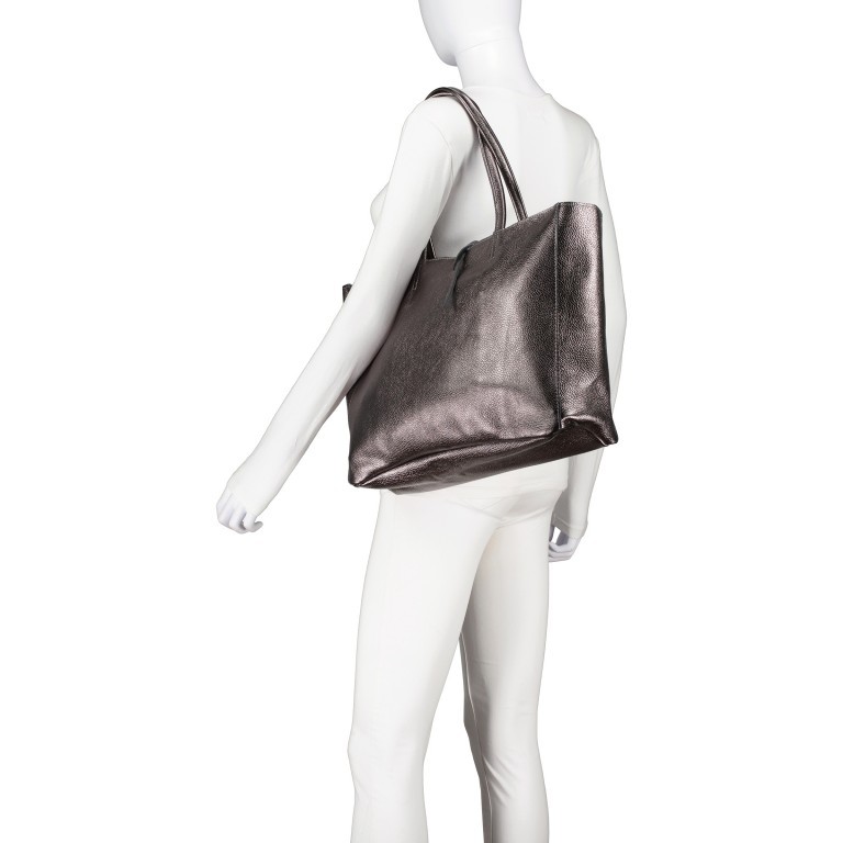 Shopper Metallic, Marke: Hausfelder Manufaktur, Abmessungen in cm: 37x29.5x11.5, Bild 4 von 5