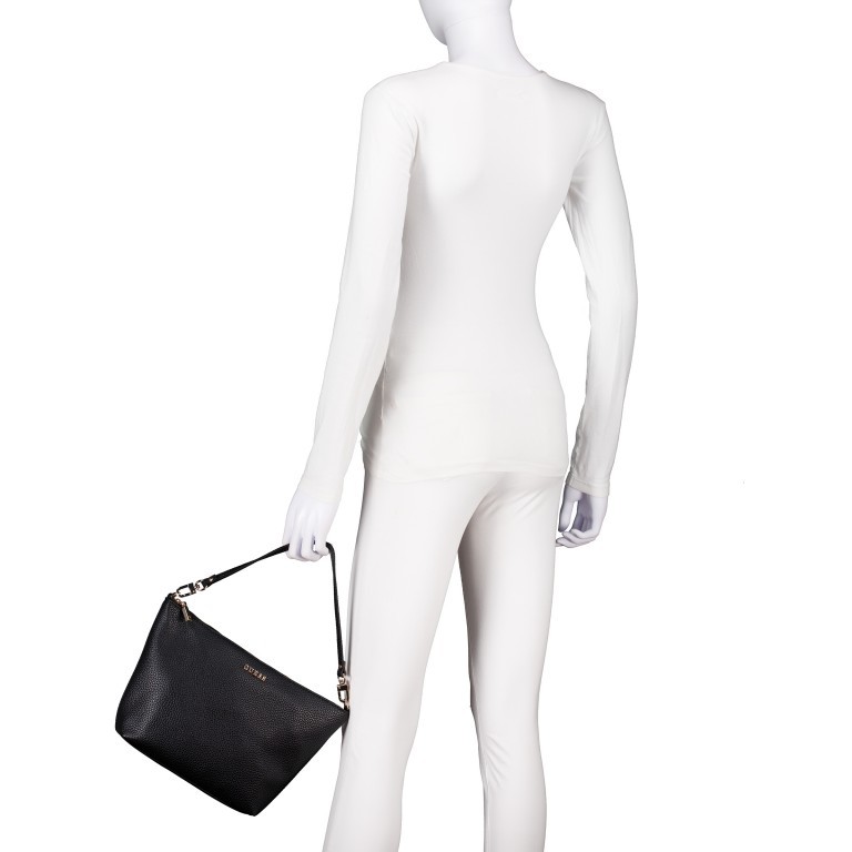 Shopper Helina mit herausnehmbarer Tasche, Farbe: schwarz, beige, Marke: Guess, Abmessungen in cm: 25.5x29x12, Bild 4 von 7