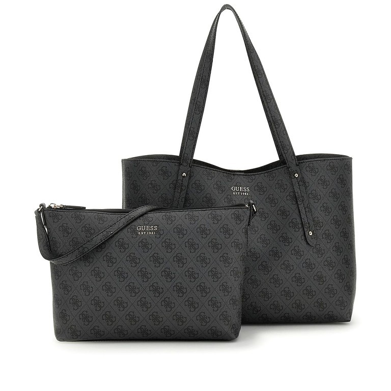Shopper Brenton 4G-Logo Bag in Bag, Farbe: anthrazit, cognac, Marke: Guess, Abmessungen in cm: 36x28x13, Bild 1 von 7
