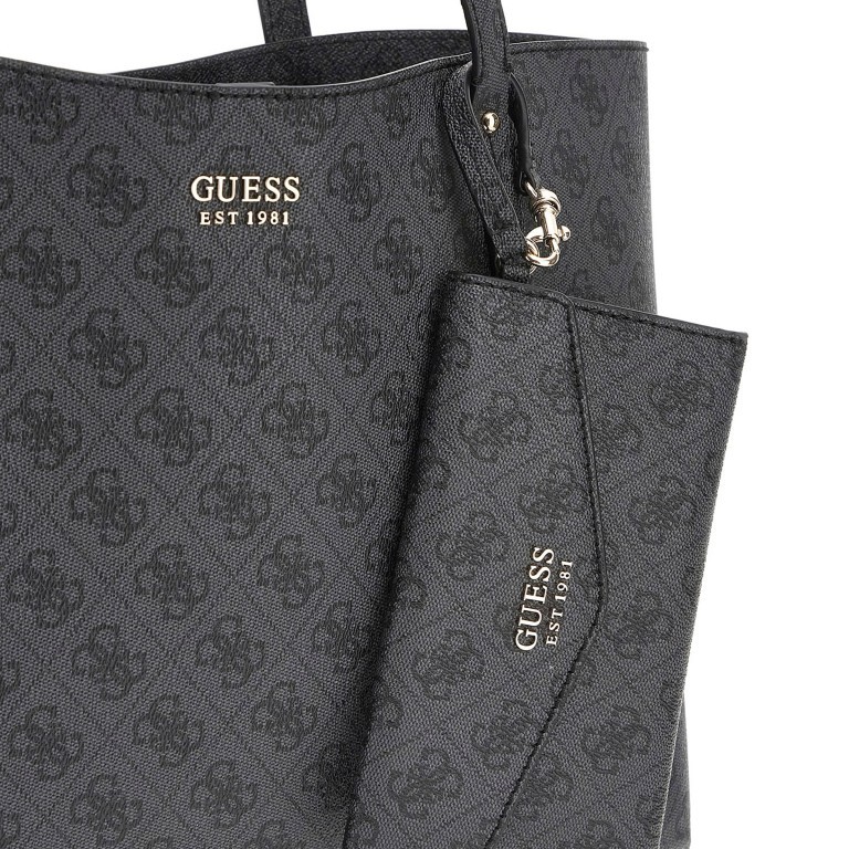 Shopper Brenton 4G-Logo Bag in Bag, Farbe: anthrazit, cognac, Marke: Guess, Abmessungen in cm: 36x28x13, Bild 7 von 7