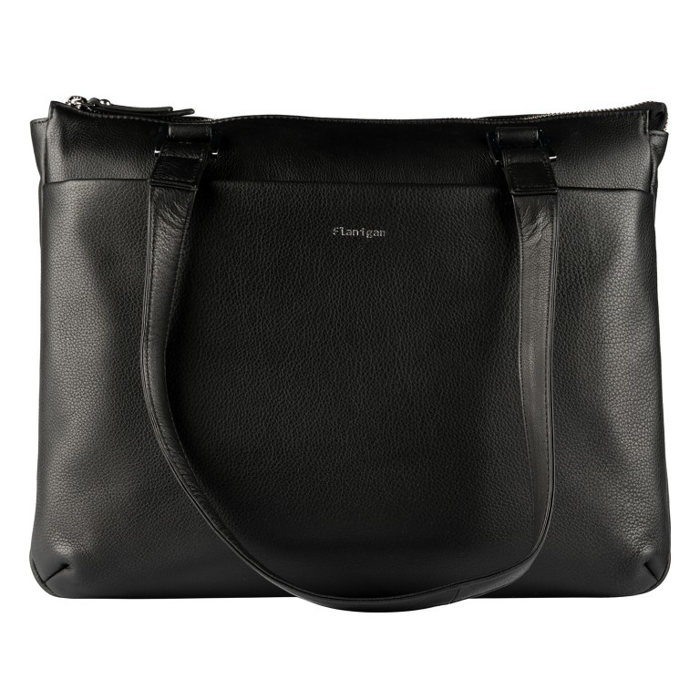 Shopper Lugano 483, Farbe: schwarz, blau/petrol, Marke: Flanigan, Abmessungen in cm: 35x28x10, Bild 2 von 5