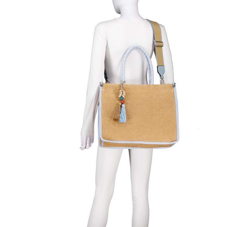 Shopper Kirsty 14891, Farbe: blau/petrol, weiß, Marke: Suri Frey, Abmessungen in cm: 40x34x18, Bild 6 von 8