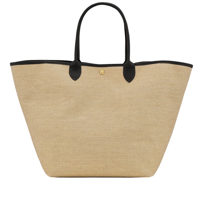 Tasche Le Pliage Collection L, Farbe: schwarz, braun, taupe/khaki, Marke: Longchamp, Abmessungen in cm: 28x35x20, Bild 3 von 5