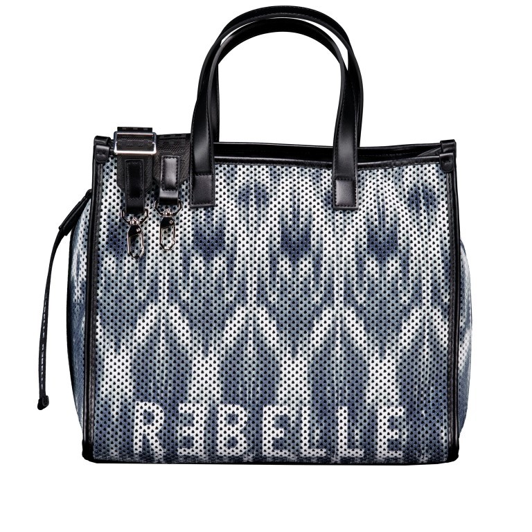 Handtasche Electra, Farbe: grau, blau/petrol, Marke: Rebelle, Abmessungen in cm: 33x29x16, Bild 1 von 7