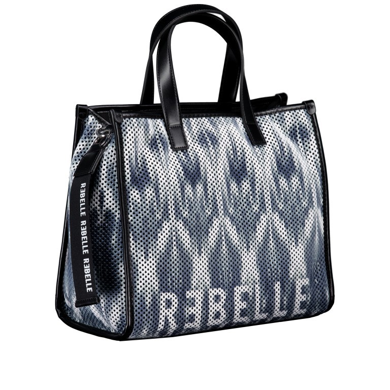 Handtasche Electra, Farbe: grau, blau/petrol, Marke: Rebelle, Abmessungen in cm: 33x29x16, Bild 2 von 7