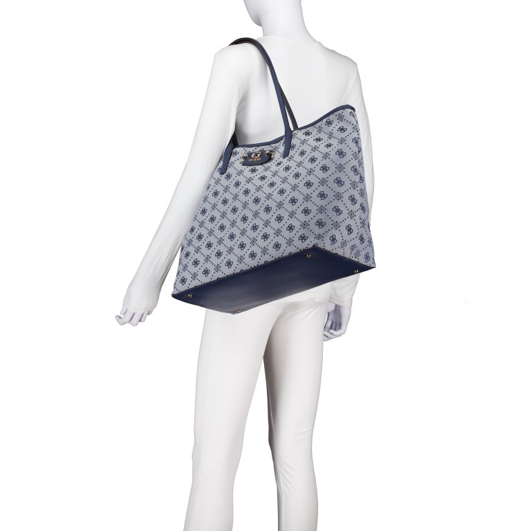 Shopper Neda 4G-Logo Peony variabel in der Form, Farbe: blau/petrol, braun, Marke: Guess, Abmessungen in cm: 39.5x33.5x20.5, Bild 4 von 9