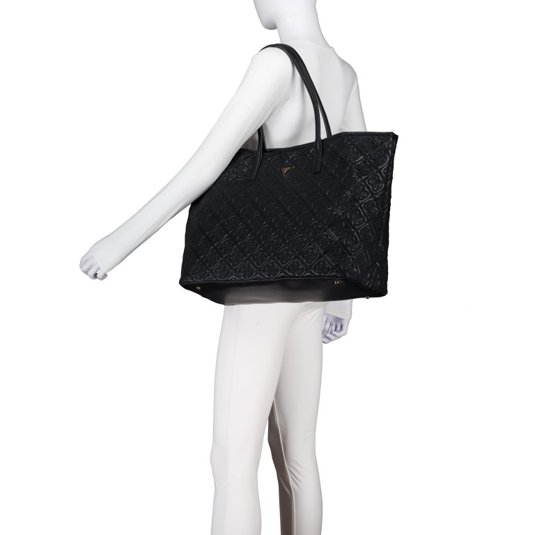 Shopper Adelasia 4G-Logo variabel in der Form, Farbe: schwarz, cognac, Marke: Guess, Abmessungen in cm: 39.5x33.5x20.5, Bild 8 von 10