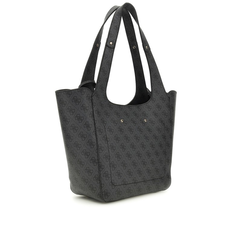 Shopper Calista 4G-Logo mit herausnehmbarer Tasche, Farbe: anthrazit, braun, Marke: Guess, Abmessungen in cm: 25x28.5x13, Bild 3 von 8