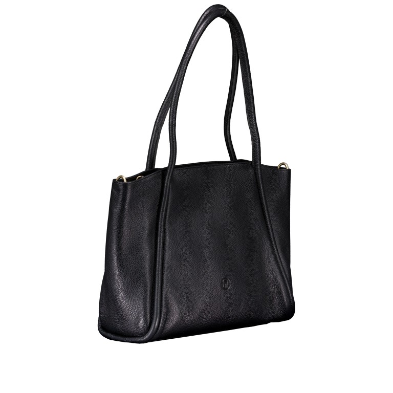 Shopper, Farbe: schwarz, beige, Marke: Hausfelder Manufaktur, Abmessungen in cm: 35x29x14, Bild 2 von 7