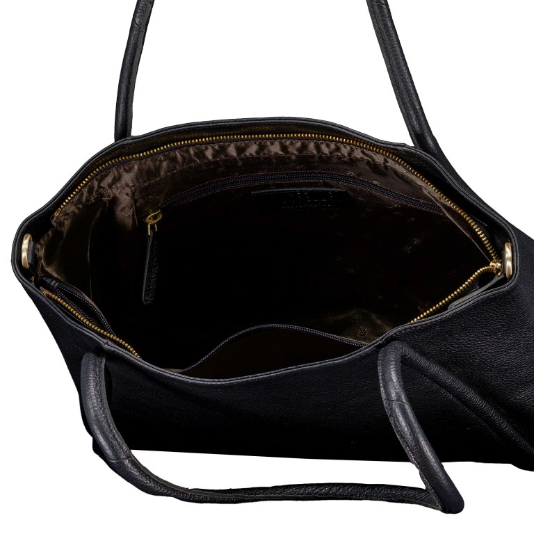Shopper, Farbe: schwarz, beige, Marke: Hausfelder Manufaktur, Abmessungen in cm: 35x29x14, Bild 7 von 7