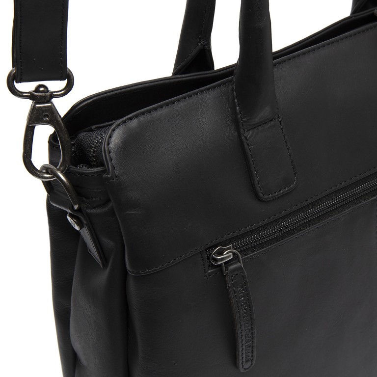 Handtasche Valmonte, Farbe: schwarz, cognac, Marke: The Chesterfield Brand, Abmessungen in cm: 32x25x10.5, Bild 5 von 6