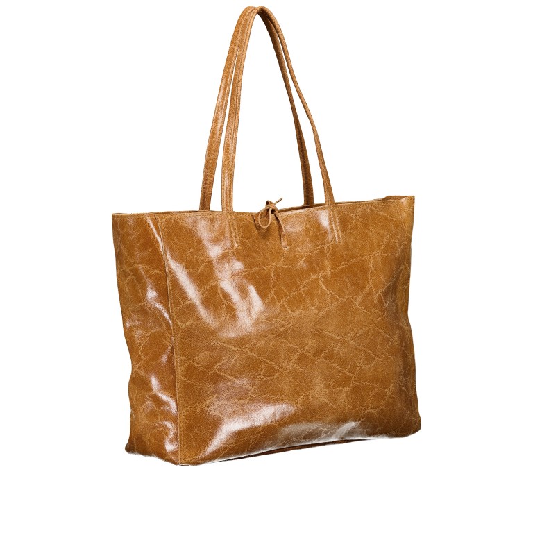Shopper Elefante, Farbe: blau/petrol, cognac, taupe/khaki, beige, Marke: Hausfelder Manufaktur, Abmessungen in cm: 38x31.5x12, Bild 2 von 5
