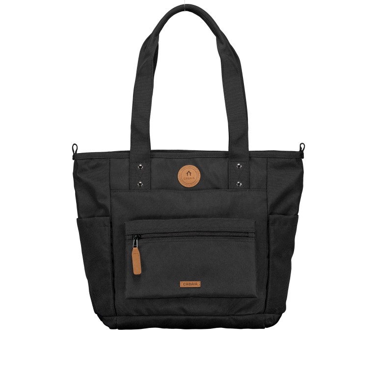 Shopper Tote Bag Medium, Farbe: schwarz, blau/petrol, rosa/pink, Marke: Cabaia, Abmessungen in cm: 34.5x36x15, Bild 1 von 5