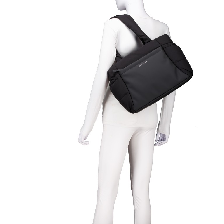 Shopper Hellvi Cloud M, Farbe: schwarz, beige, Marke: Kapten & Son, Abmessungen in cm: 41.5x29x11.5, Bild 5 von 13