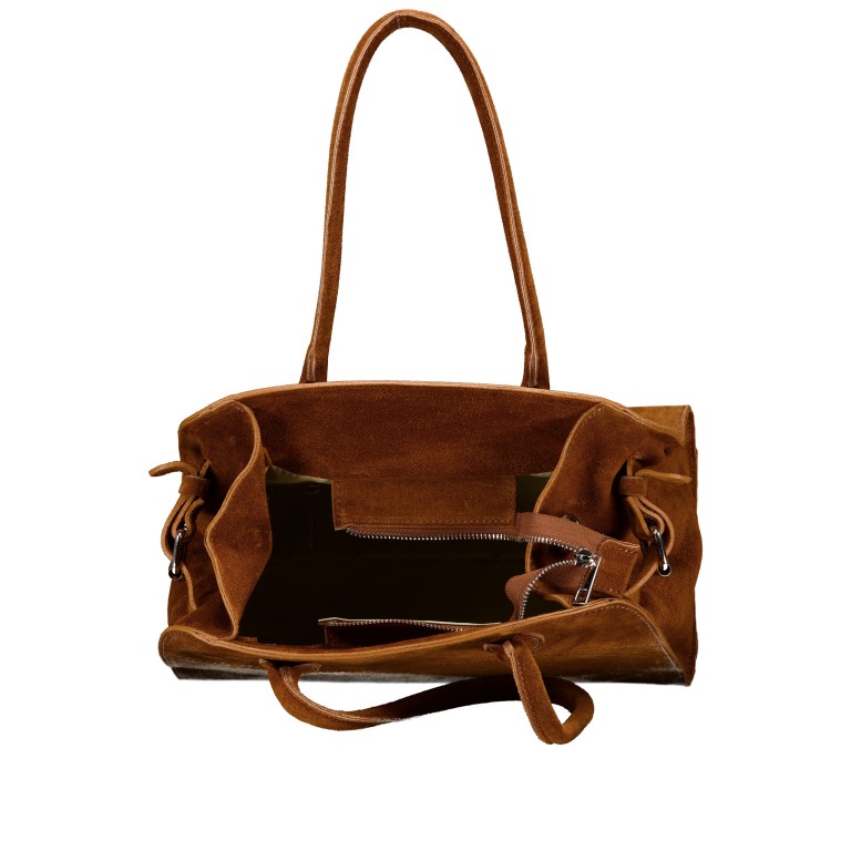Tasche Velours, Farbe: grau, braun, taupe/khaki, grün/oliv, Marke: Hausfelder Manufaktur, Abmessungen in cm: 32x22x17.5, Bild 7 von 7