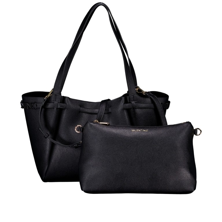 Shopper Medea mit herausnehmbarer Tasche, Farbe: schwarz, weiß, Marke: Valentino Bags, Abmessungen in cm: 33x27.5x17.5, Bild 1 von 9