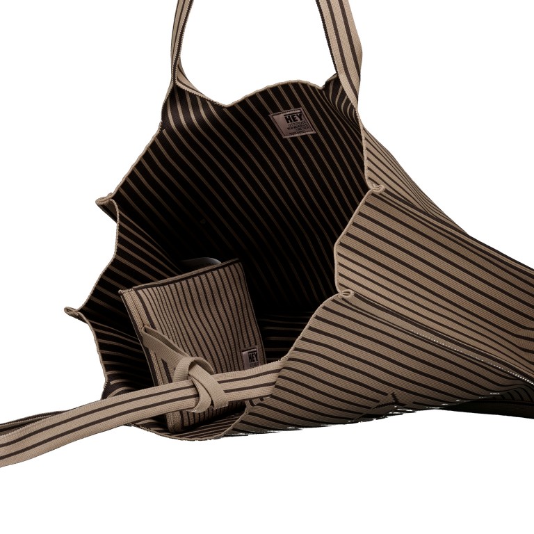 Shopper Casual Signature Bag mit herausnehmbarem Etui, Farbe: braun, beige, Marke: Hey Marly, Abmessungen in cm: 42x32x14, Bild 6 von 6