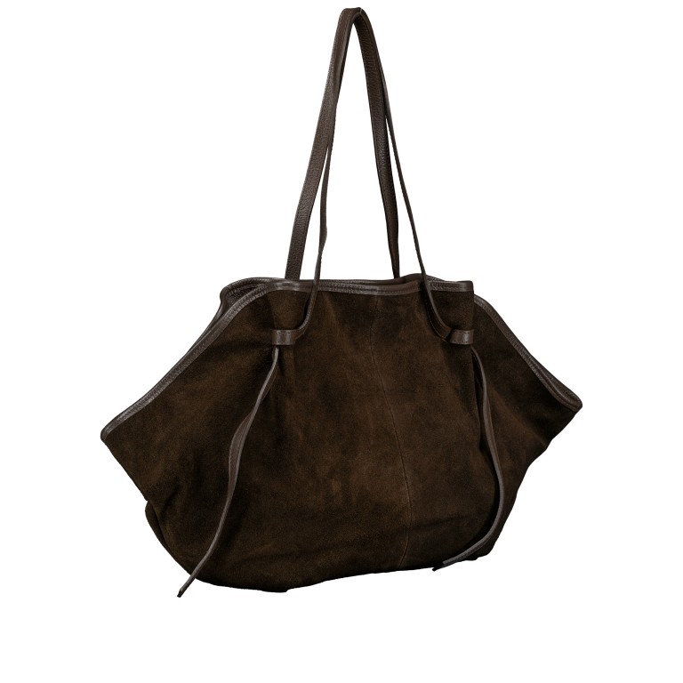 Shopper Velours, Farbe: braun, cognac, taupe/khaki, grün/oliv, beige, Marke: Hausfelder Manufaktur, Abmessungen in cm: 27x30x15.5, Bild 2 von 5