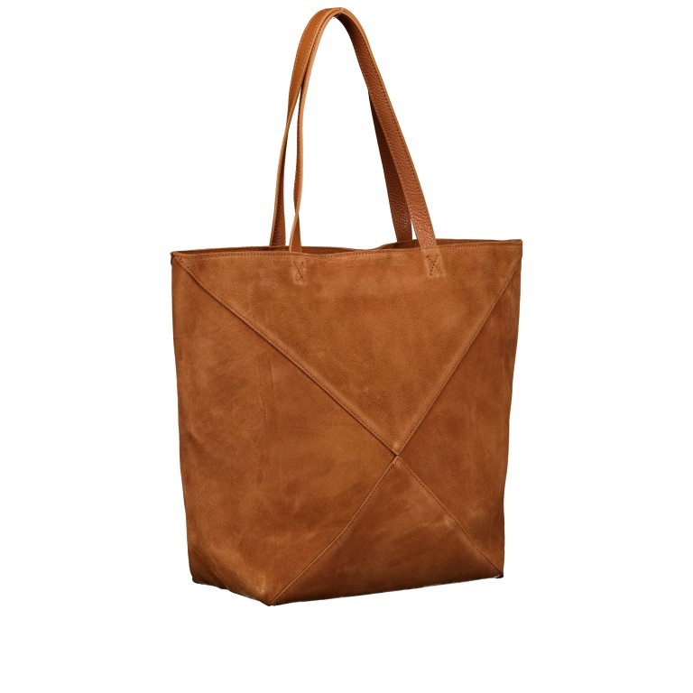 Shopper Velours mit herausnehmbarem Etui, Farbe: braun, cognac, taupe/khaki, grün/oliv, Marke: Hausfelder Manufaktur, Abmessungen in cm: 32x39x16.5, Bild 2 von 5