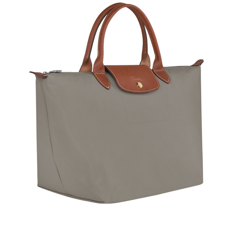 Handtasche Le Pliage Handtasche M, Farbe: schwarz, grau, blau/petrol, cognac, taupe/khaki, rot/weinrot, orange, beige, Marke: Longchamp, Abmessungen in cm: 30x28x20, Bild 2 von 4