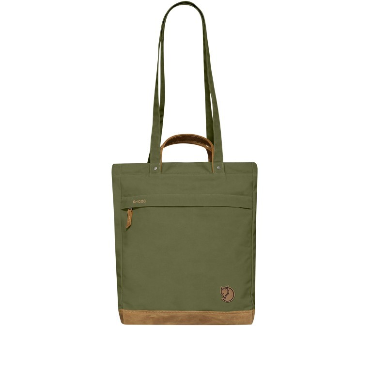 Tasche Totepack No. 2, Farbe: schwarz, blau/petrol, braun, cognac, taupe/khaki, grün/oliv, rot/weinrot, Marke: Fjällräven, Abmessungen in cm: 33x42x12, Bild 2 von 4