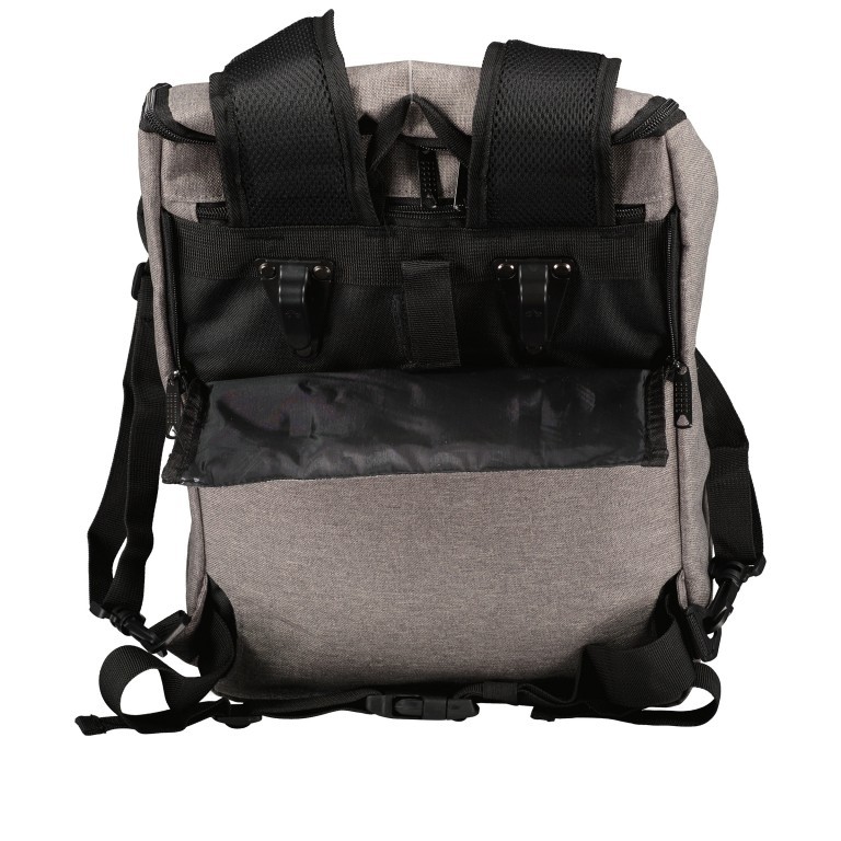 Fahrradtasche / Rucksack für Gepäckträgerbefestigung Grau, Farbe: grau, Marke: Blackbeat, EAN: 4066727000149, Abmessungen in cm: 28x45x11, Bild 4 von 8