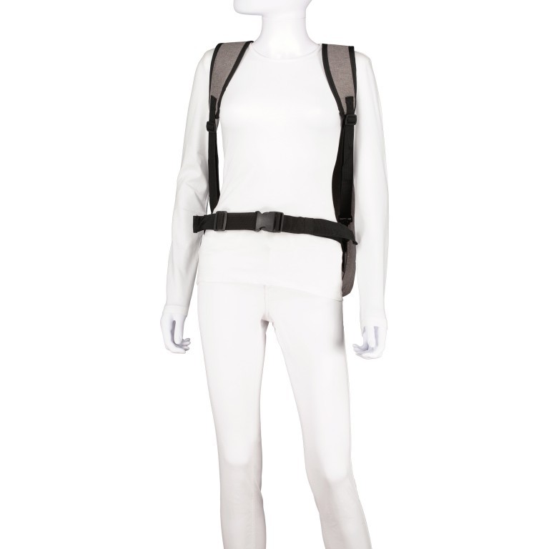 Fahrradtasche / Rucksack für Gepäckträgerbefestigung Grau, Farbe: grau, Marke: Blackbeat, EAN: 4066727000149, Abmessungen in cm: 28x45x11, Bild 6 von 8