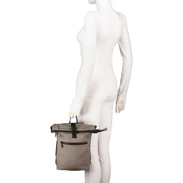 Fahrradtasche / Rucksack für Gepäckträgerbefestigung Beige, Farbe: beige, Marke: Blackbeat, EAN: 4066727000361, Abmessungen in cm: 20x33x10, Bild 4 von 10