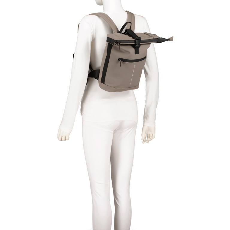 Fahrradtasche / Rucksack für Gepäckträgerbefestigung Beige, Farbe: beige, Marke: Blackbeat, EAN: 4066727000361, Abmessungen in cm: 20x33x10, Bild 5 von 10
