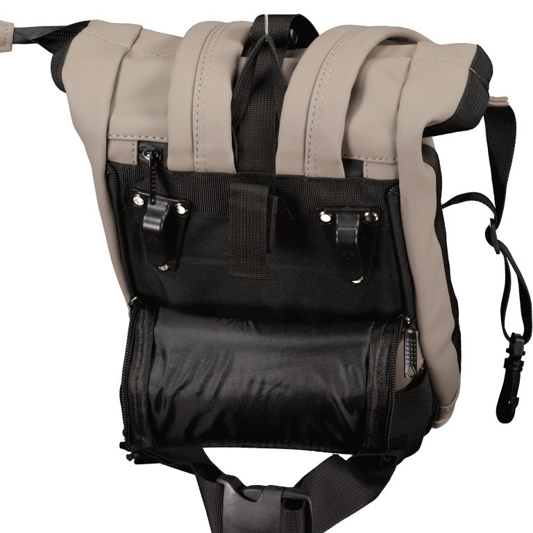 Fahrradtasche / Rucksack für Gepäckträgerbefestigung Beige, Farbe: beige, Marke: Blackbeat, EAN: 4066727000361, Abmessungen in cm: 20x33x10, Bild 9 von 10