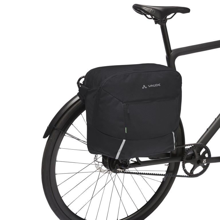Fahrradtasche / Kuriertasche Cycle Messenger L für Gepäckträger Black, Farbe: schwarz, Marke: Vaude, EAN: 4062218499553, Abmessungen in cm: 37x41x21, Bild 7 von 10