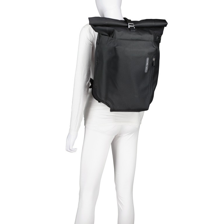 Fahrradtasche / Rucksack Vario Volumen 20 Liter, Farbe: schwarz, blau/petrol, taupe/khaki, rot/weinrot, Marke: Ortlieb, Abmessungen in cm: 31x45x18, Bild 7 von 8