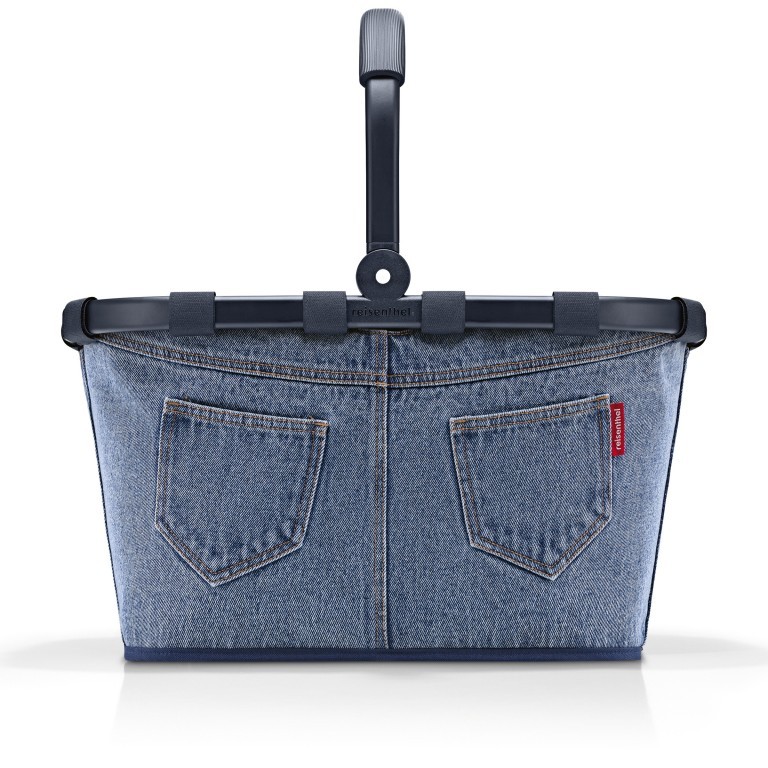 Einkaufskorb Carrybag Jeans Frame Classic Blue, Farbe: blau/petrol, Marke: Reisenthel, EAN: 4012013724107, Abmessungen in cm: 48x29x28, Bild 3 von 5