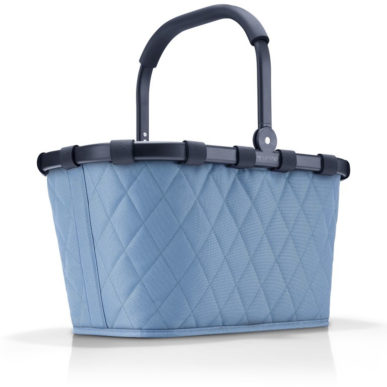 Einkaufskorb Carrybag Rhombus, Farbe: schwarz, blau/petrol, cognac, Marke: Reisenthel, Abmessungen in cm: 48x29x28, Bild 1 von 4