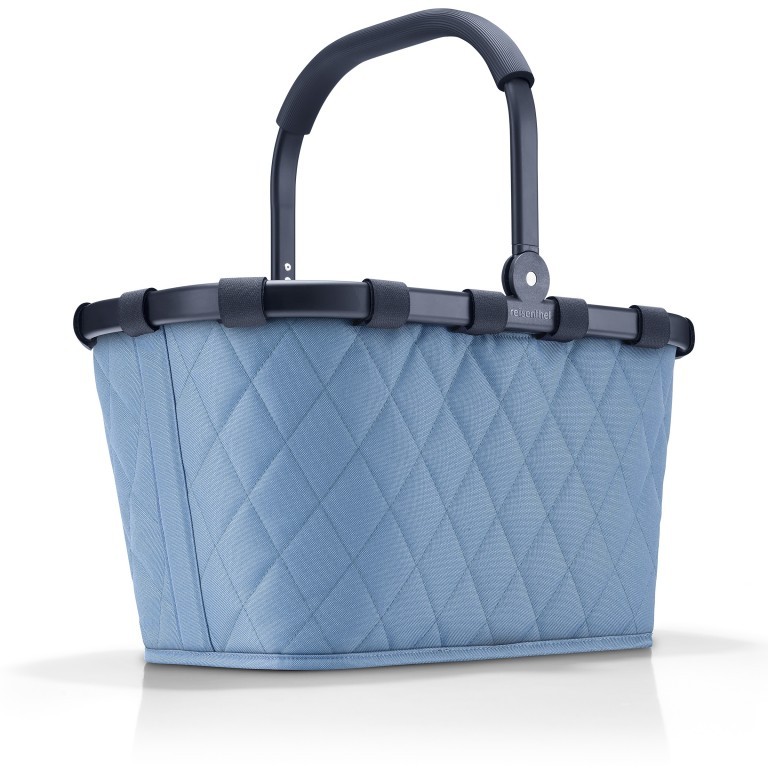 Einkaufskorb Carrybag Rhombus, Farbe: schwarz, blau/petrol, cognac, grün/oliv, Marke: Reisenthel, Abmessungen in cm: 48x29x28, Bild 1 von 4