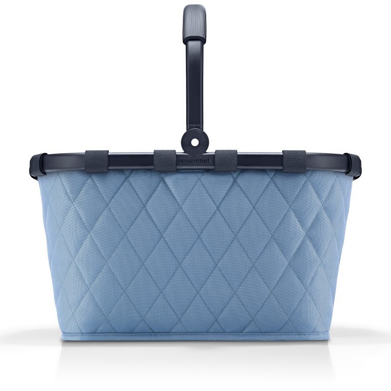 Einkaufskorb Carrybag Rhombus, Farbe: schwarz, blau/petrol, cognac, grün/oliv, Marke: Reisenthel, Abmessungen in cm: 48x29x28, Bild 2 von 4