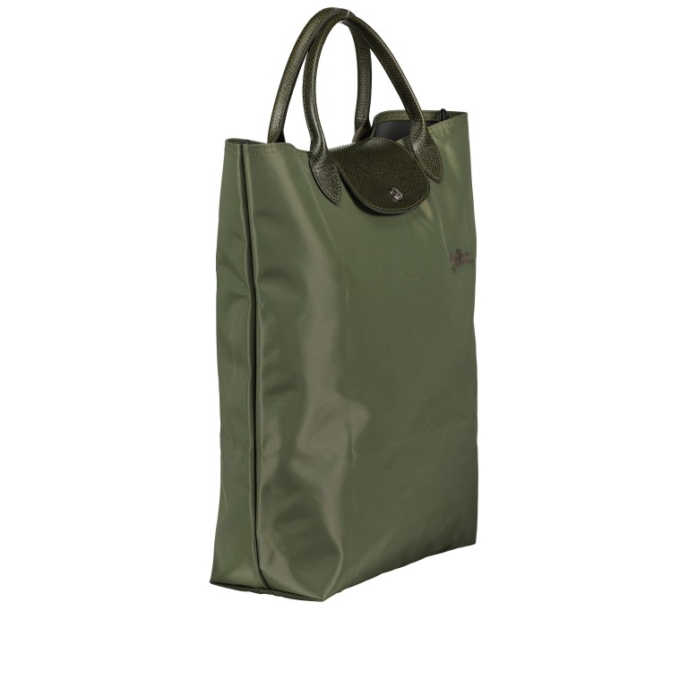 Einkaufstasche Le Pliage Green Totebag M, Farbe: anthrazit, blau/petrol, grün/oliv, Marke: Longchamp, Abmessungen in cm: 36.5x39.5x11.5, Bild 2 von 5