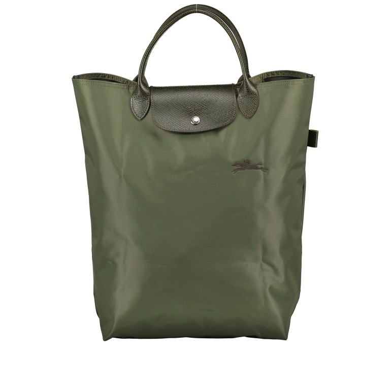 Einkaufstasche Le Pliage Green Totebag M, Farbe: anthrazit, blau/petrol, grün/oliv, Marke: Longchamp, Abmessungen in cm: 36.5x39.5x11.5, Bild 1 von 5
