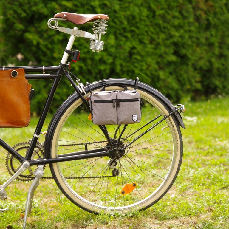 Fahrradtasche für Lenkerbefestigung Alt Rose, Farbe: rosa/pink, Marke: Blackbeat, EAN: 4066727000774, Abmessungen in cm: 24x16x9, Bild 9 von 12