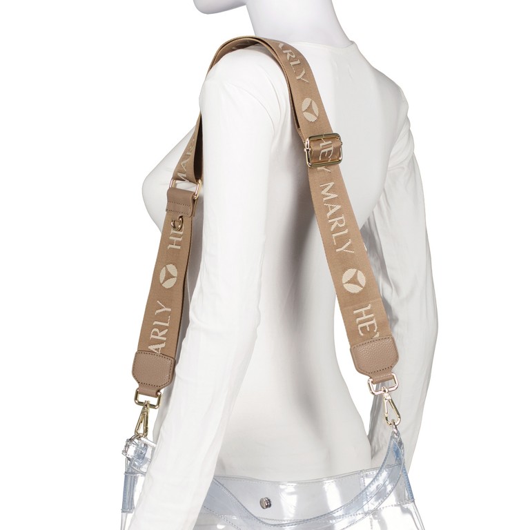 Schulterriemen Signature Strap, Farbe: schwarz, grau, blau/petrol, cognac, taupe/khaki, rosa/pink, beige, metallic, Marke: Hey Marly, Bild 5 von 7